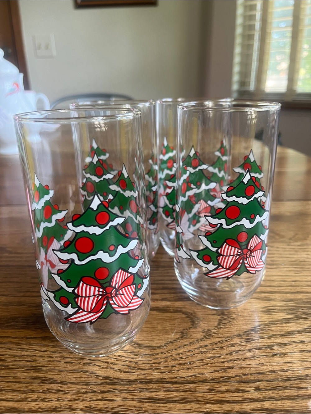 Vintage Luminarc Holiday Christmas Tree Glass Tumbler - Darling Christmas 🎄
